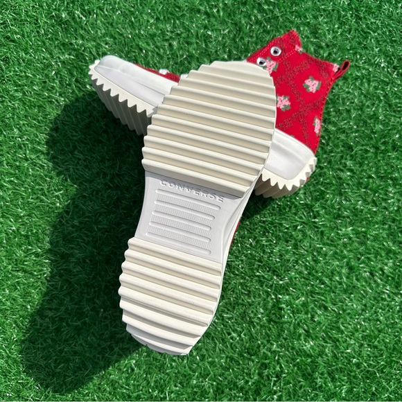 Converse Run Star Hike Hi Days Ahead / Vintage White Cross Stitch Roses - Picture 13 of 13